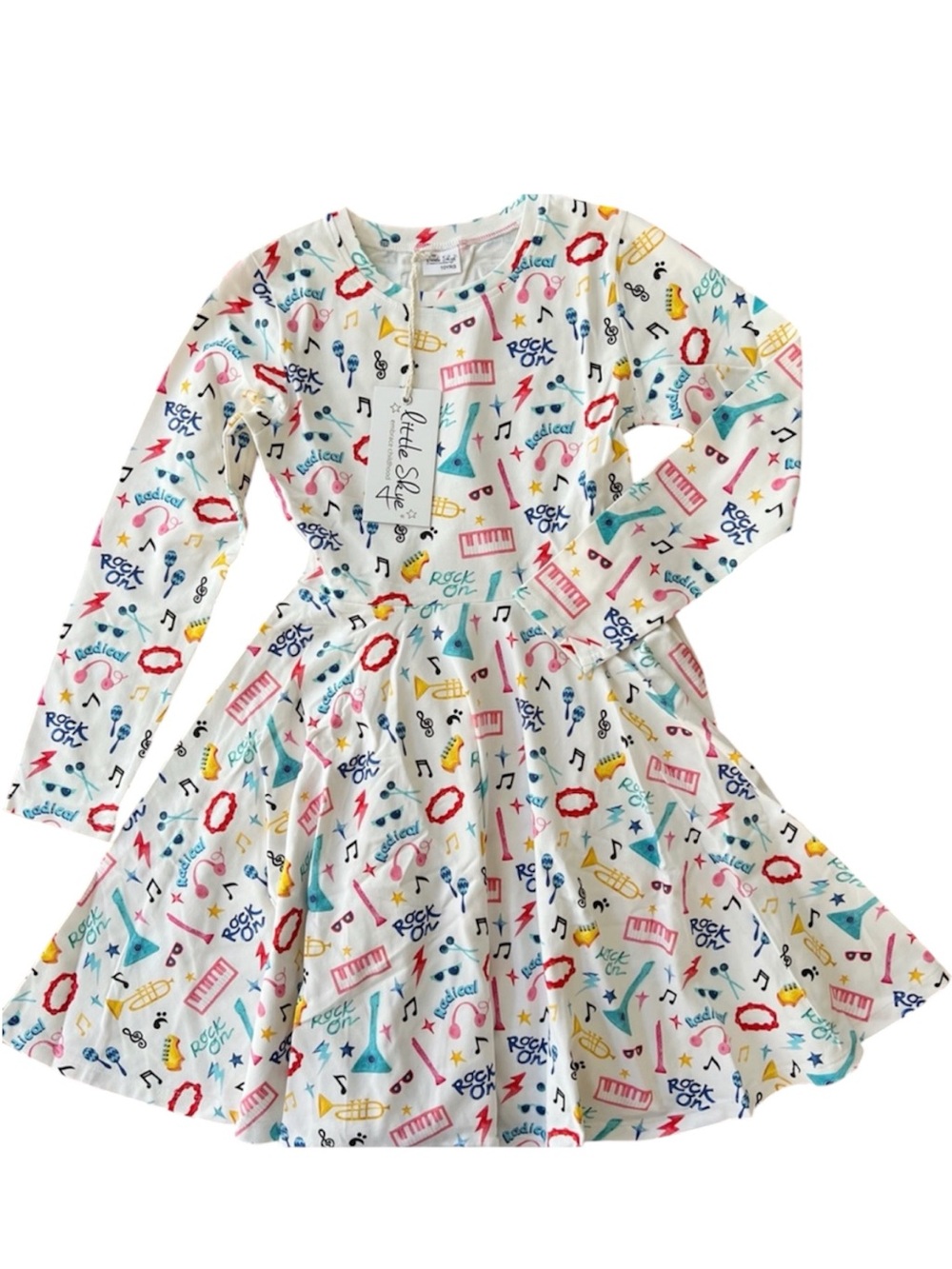 Little Skye musical print dress